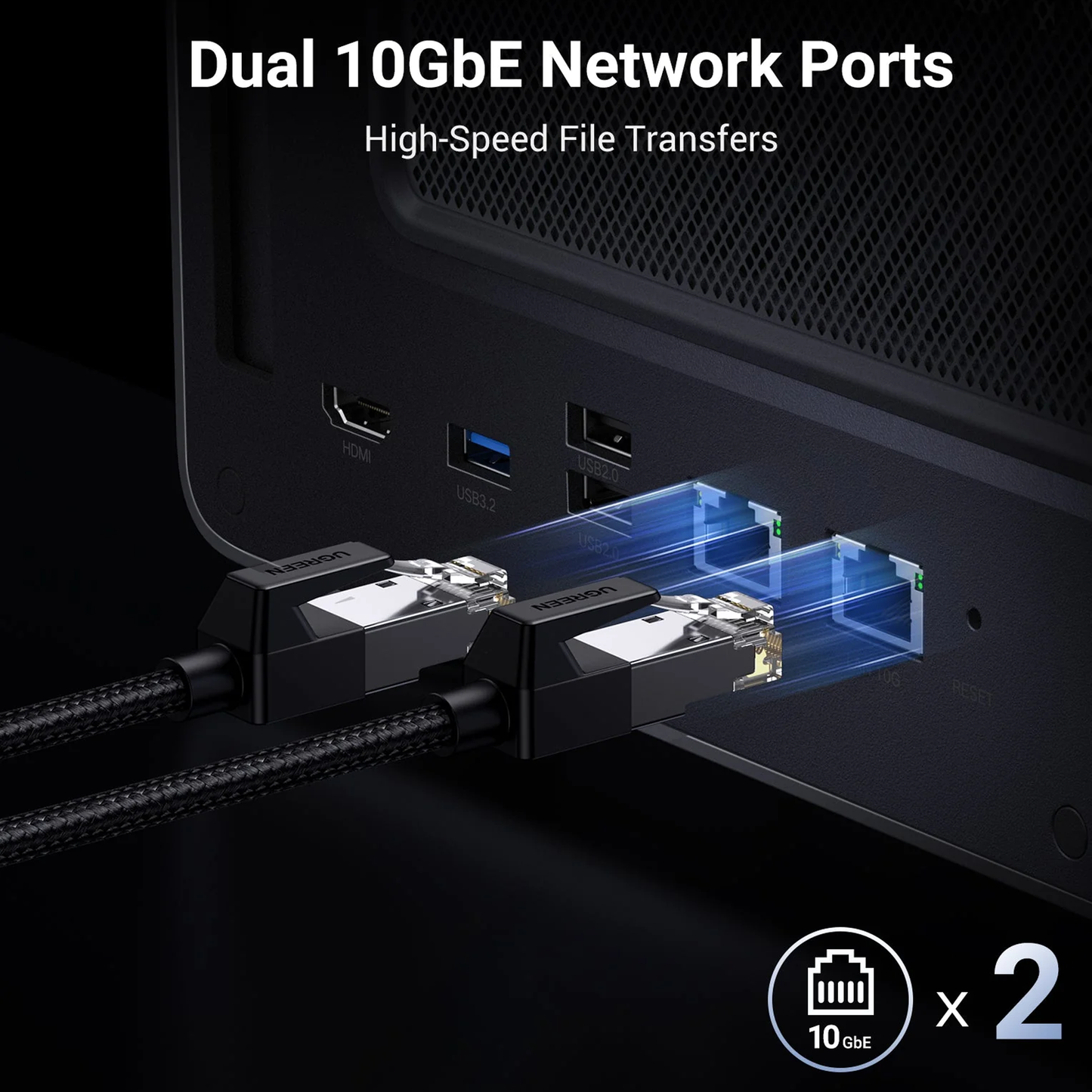 وحدة تخزين UGREEN المتصلة بالشبكة DXP8800 Plus (بدون أقراص) EU / 35127