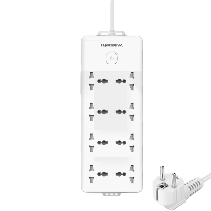 وصلة كهرباء لينكوم  8 مداخل (خيارات متعددة طول الكيبل و نوع الفيش)