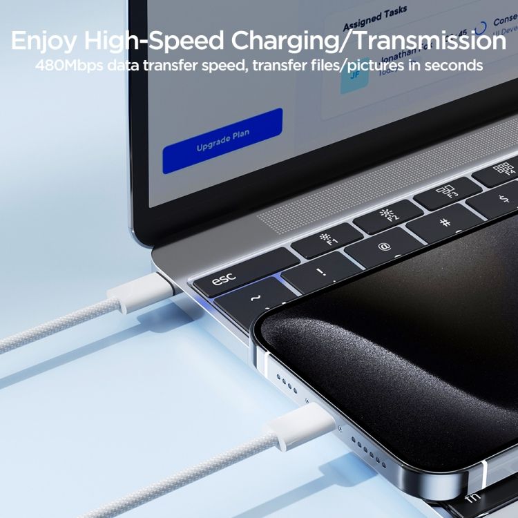 JOYROOM Braided 60W Fast Charging Data Cable Type-C to Type-C | A45
