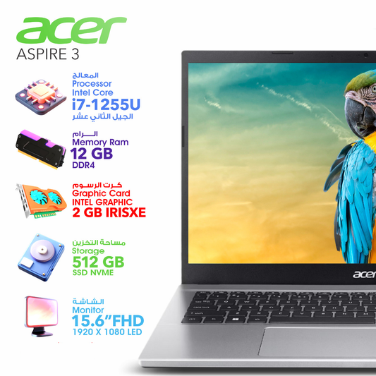أيسر أسباير 3 i7 الجيل الثاني، 12 جيجابايت رام، 512 جيجابايت SSD 