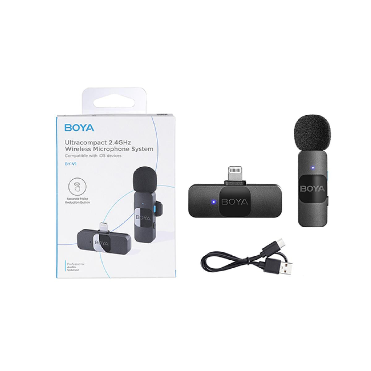 BOYA BY-V1 Ultracompact 2.4GHz iPhone Wireless Microphone System (One Mic)