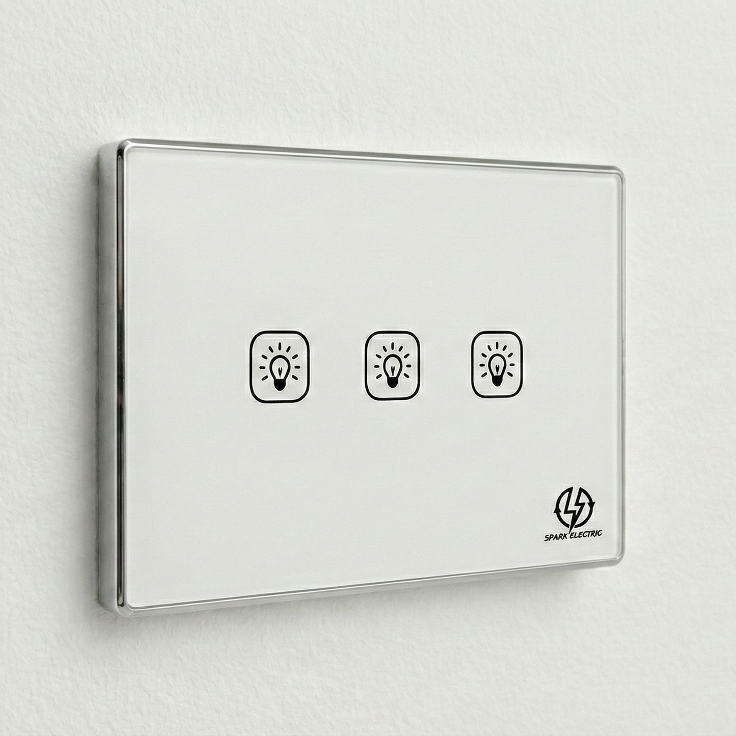 مفتاح تويا الذكي الفاخر 10 أمبير | ثلاث مفاتيح | إطار من الألومنيوم | سبارك إلكتريك