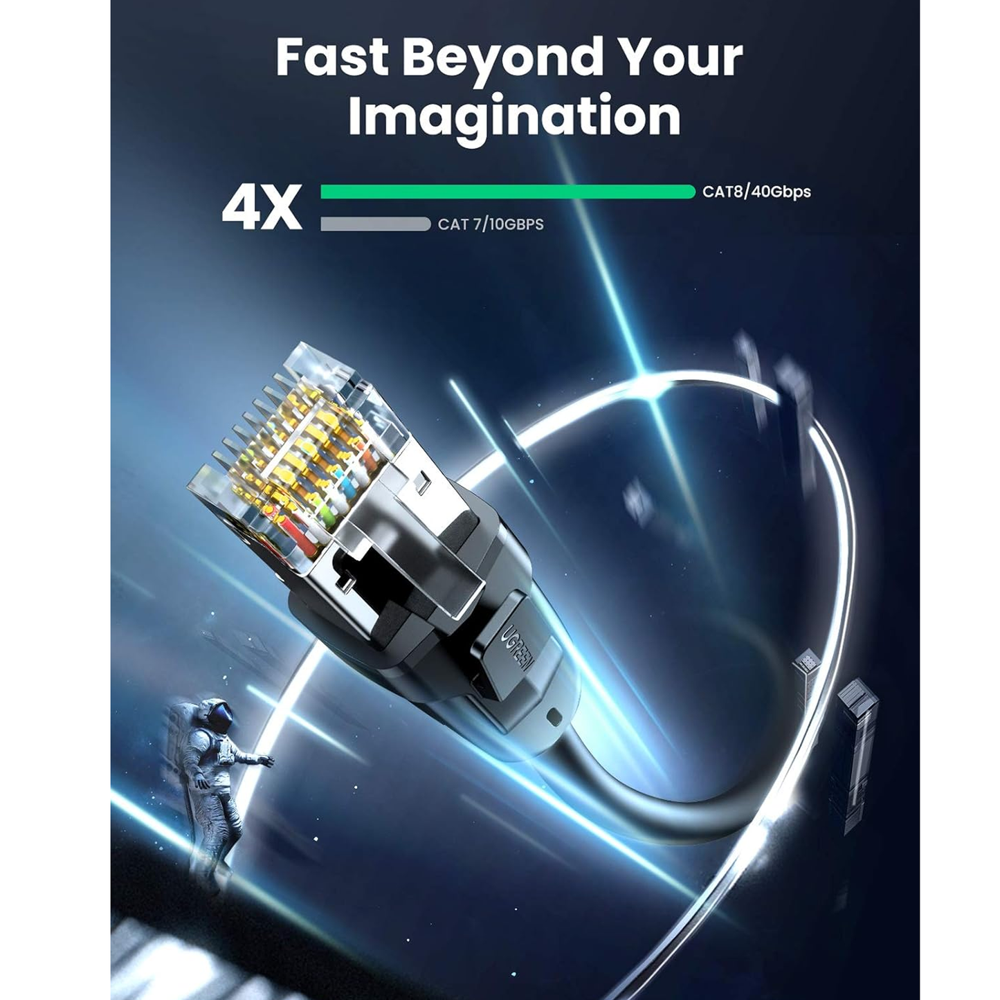 UGREEN Cat8 CLASSⅠS/FTP Round Ethernet Cable - NW121