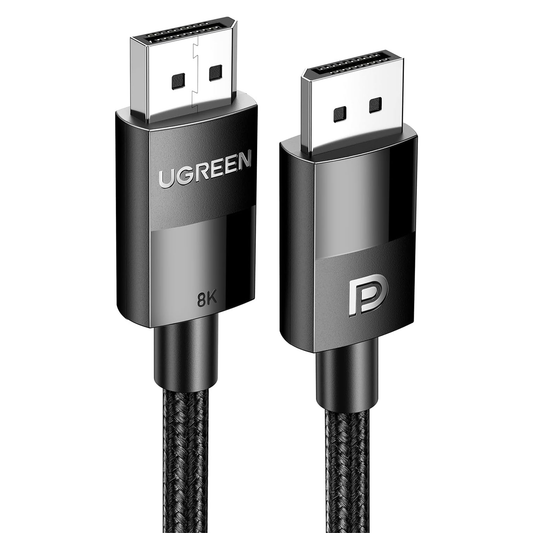 UGREEN DP Male to Male DP1.4 8K Round Cable ABS Shell Braid (Black) / DP114