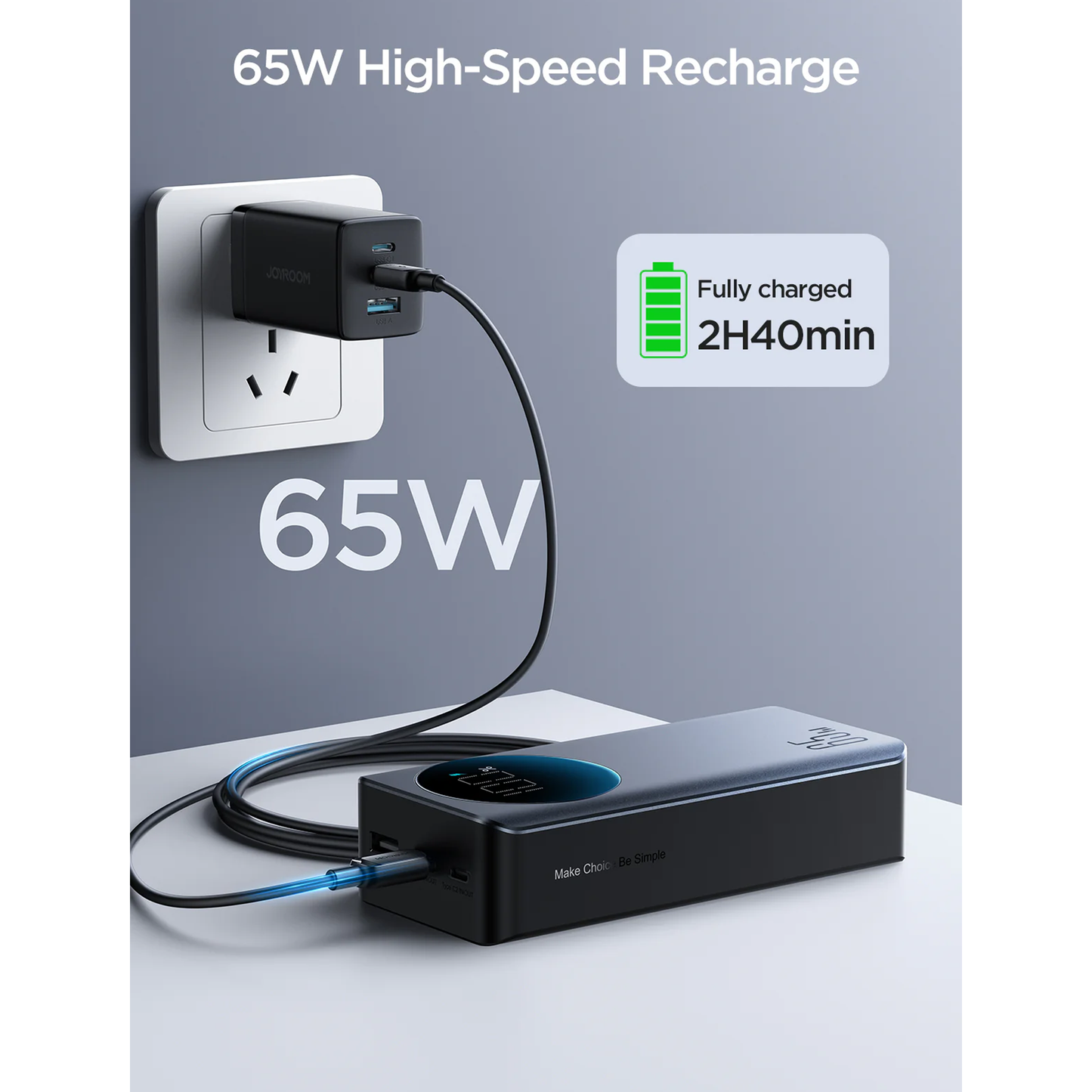 JOYROOM 65W Power Bank 30000mAh - JR-PBF05