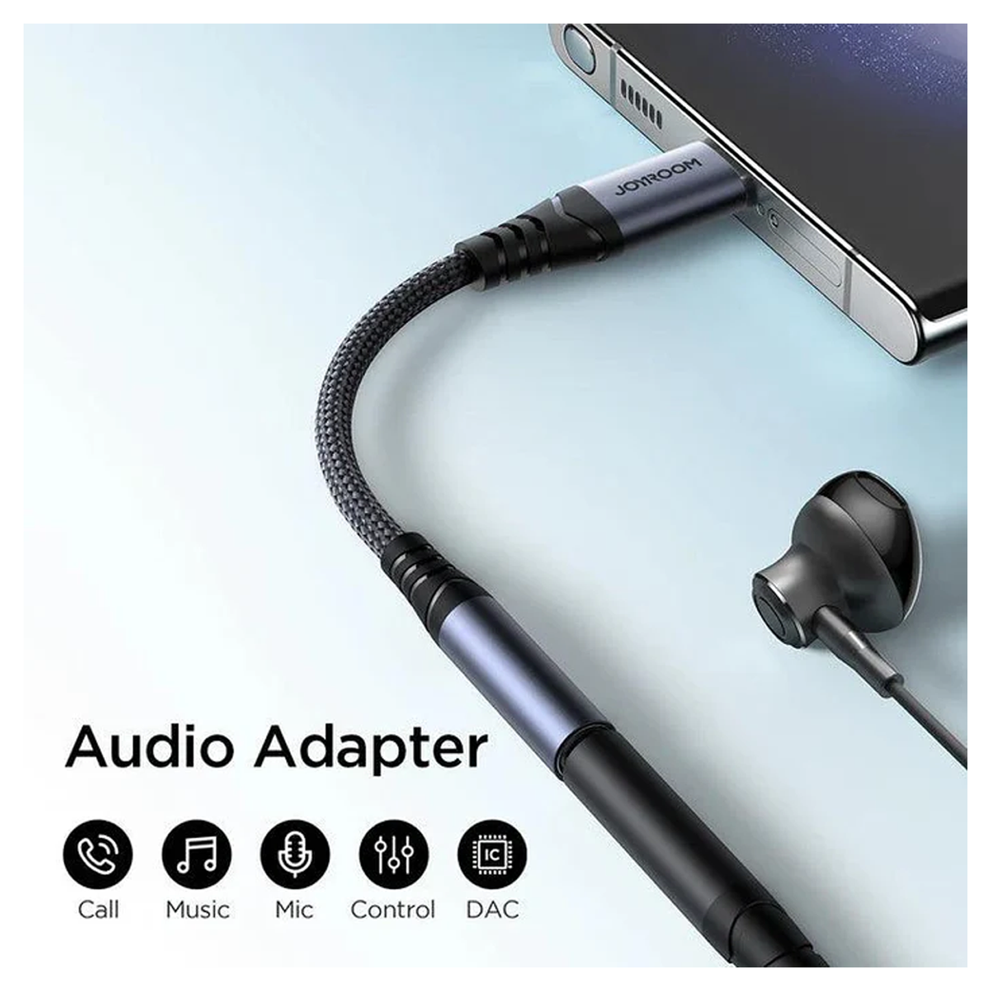 JOYROOM Audio-Transfer Series Audio Adapter (Type-C to 3.5mm)-Black/ SY-C01