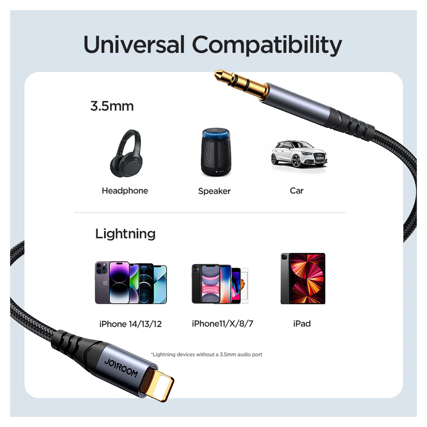 JOYROOM Audio-Transfer Series AUX Audio Cable | SY-A06