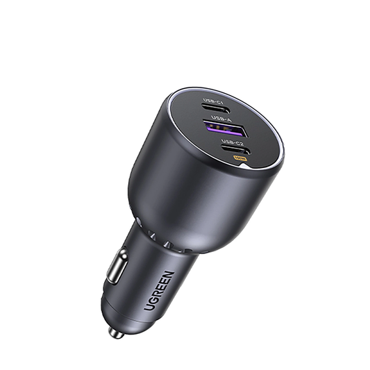 UGREEN 130W Dual Type-C & 1x USB Ports Metal Car Charger / - 35025