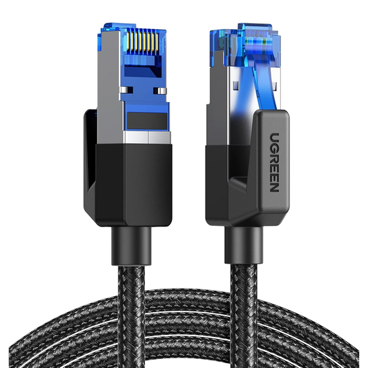 كابلات شبكة محمية من يوجرين |UGREEN CAT8 Shielded Round Braided Cable Modular Plugs| NW153