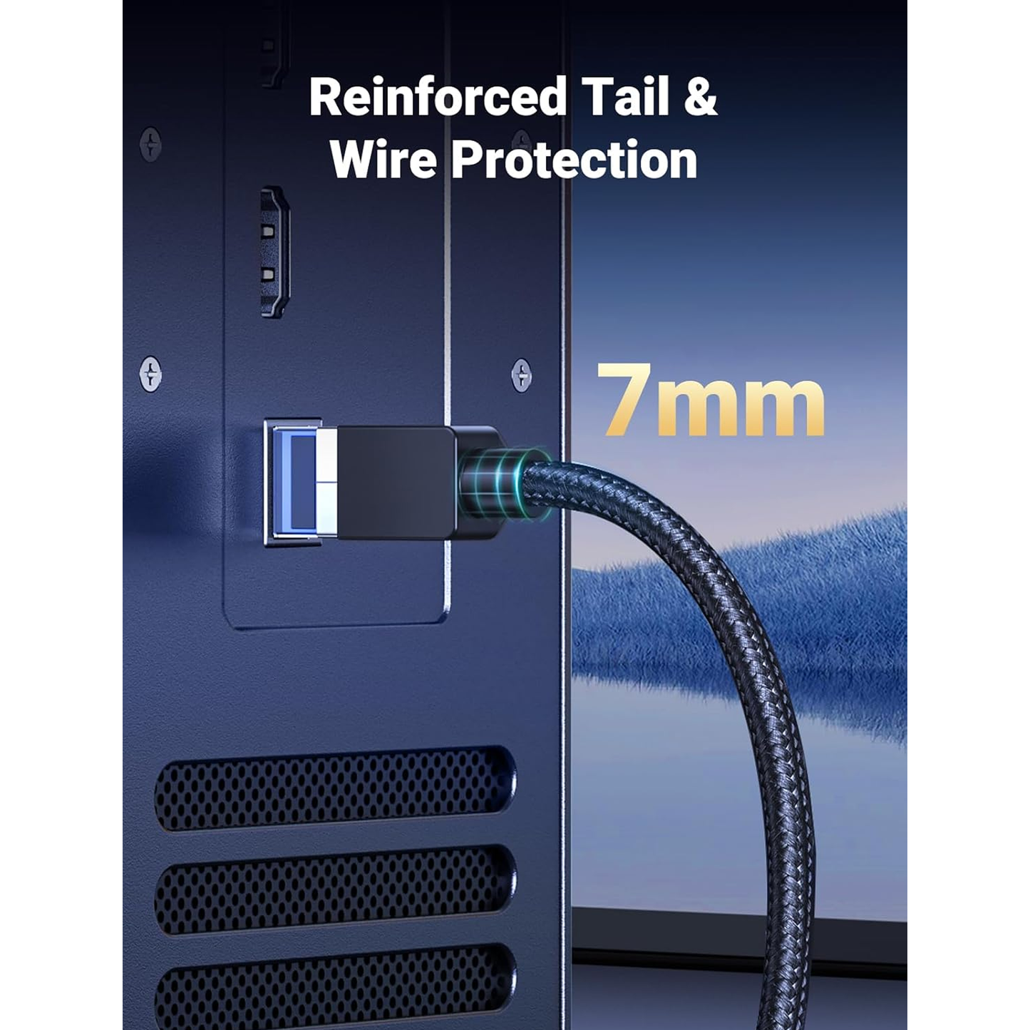 كابلات شبكة محمية من يوجرين |UGREEN CAT8 Shielded Round Braided Cable Modular Plugs| NW153