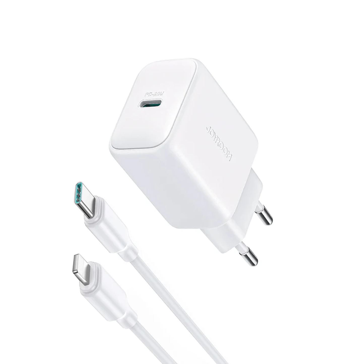 JOYROOM Charger 20W PD, 1m C-to-Lightning Cable - White / JR-TCF20