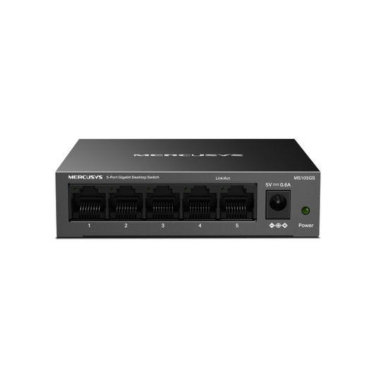 Mercusys MS105GS | 5-Port Gigabit Desktop Switch (Black)