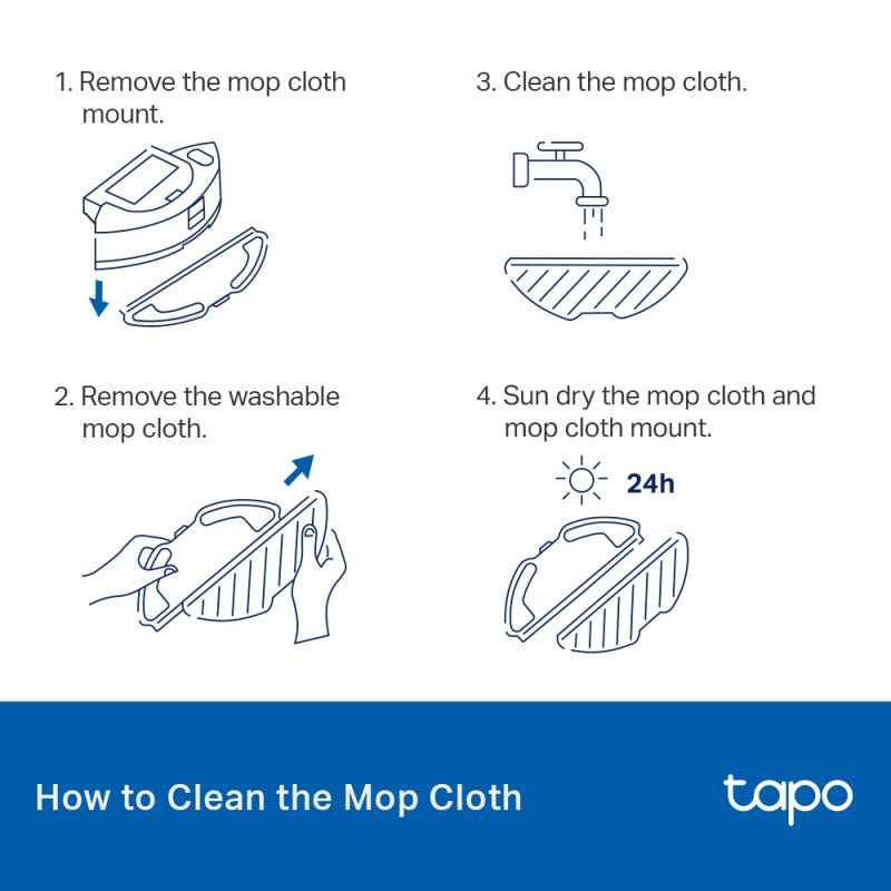 Tapo RVA300- Robot Vacuum Washable Mop Cloth