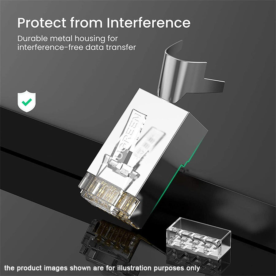 UGREEN Cat 7 Shielded Modular Plug Gold-plated 50U (10 pcs) - 50634