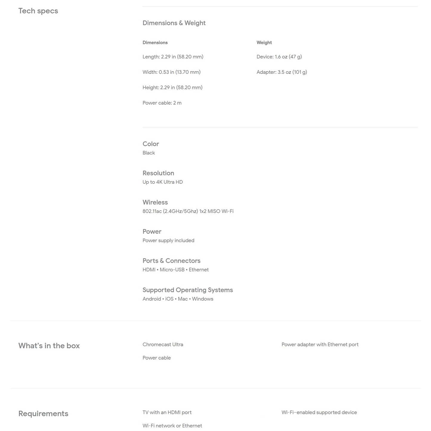 Google Chromecast Ultra 4K -F