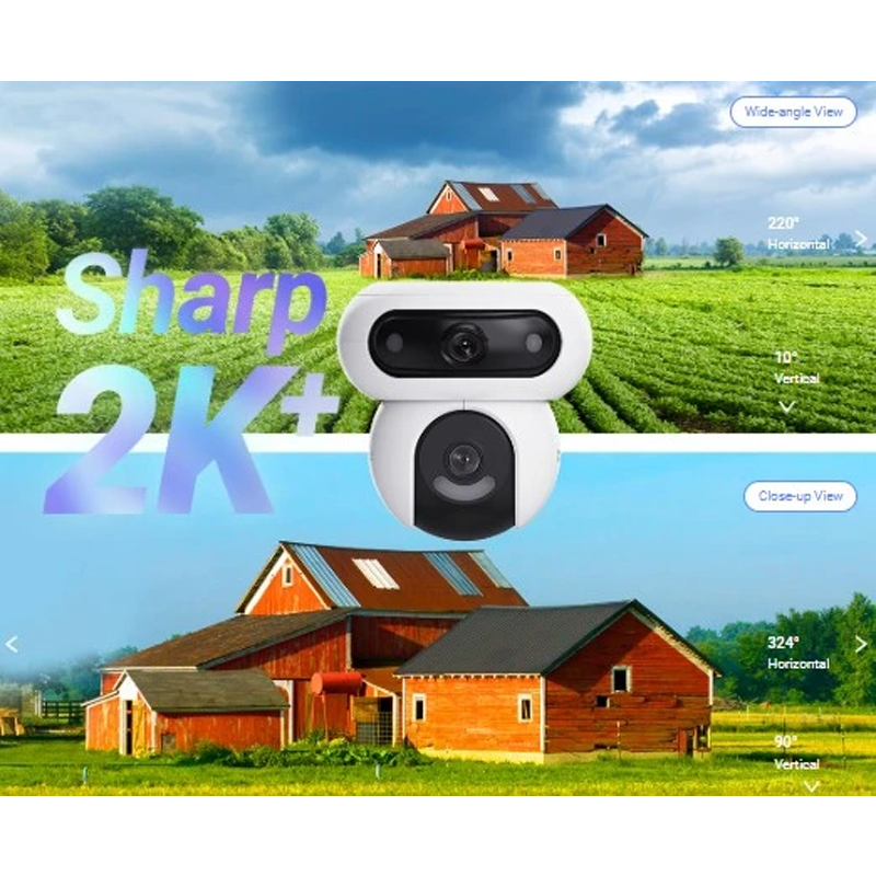 كاميرا بدقة 4 ميجا عدستين "متحركات" لكلا الكاميرتين | ايزفيز | H90