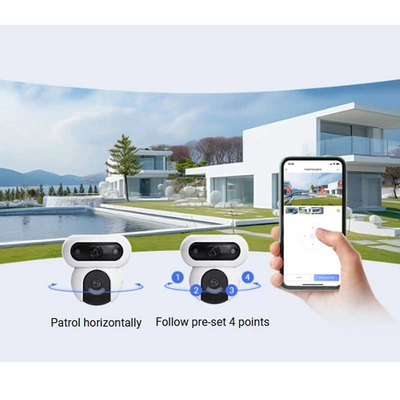 كاميرا بدقة 4 ميجا عدستين "متحركات" لكلا الكاميرتين | ايزفيز | H90