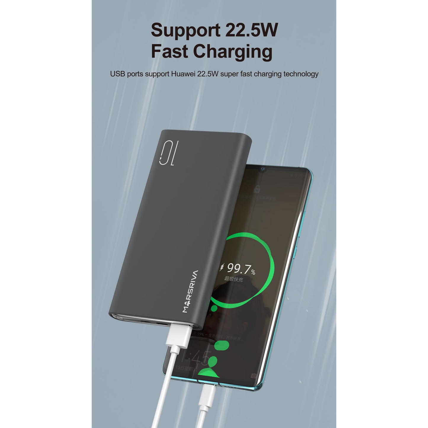 باور بانك بسعة 10000 مللي أمبير | شحن سريع | 22.5 واط | مارسريفا من لينكوم | MR.PB10
