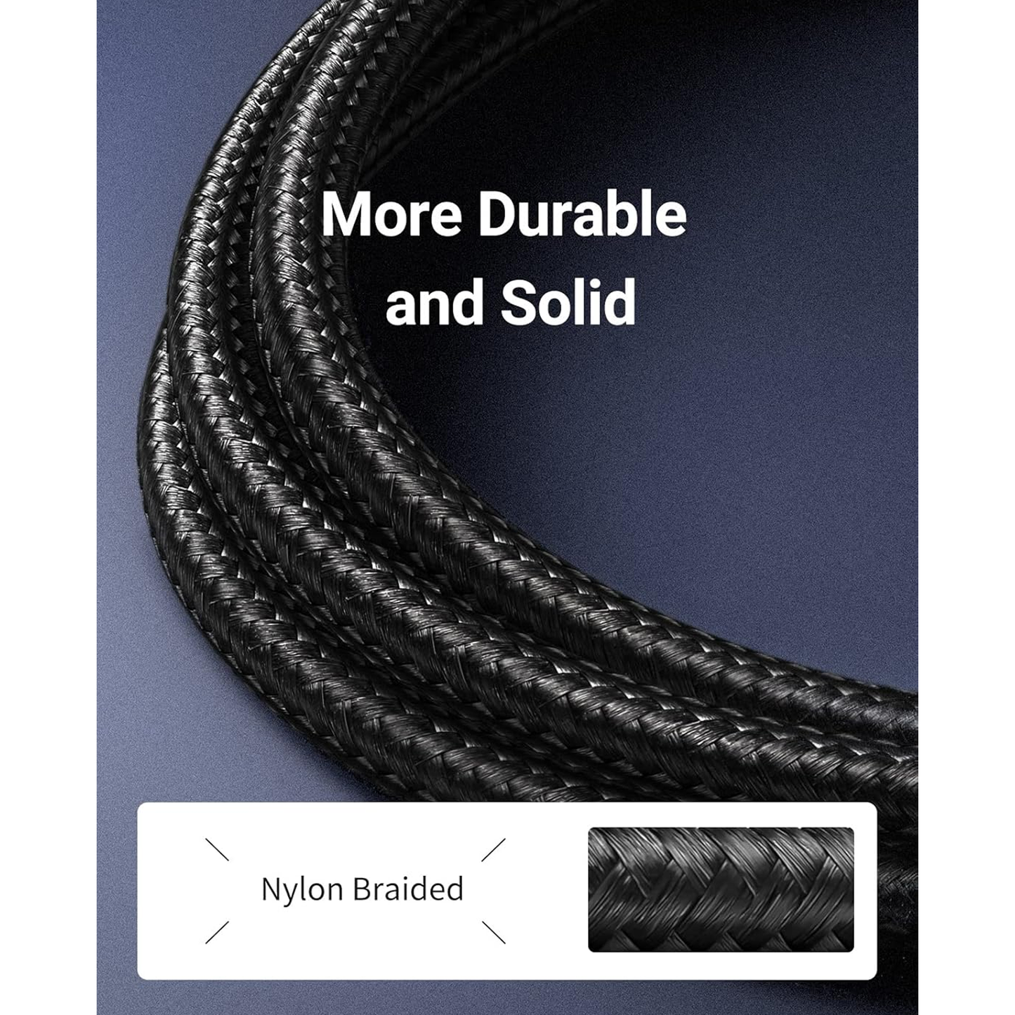 UGREEN Cat 7 Pure Copper Ethernet Cable Braided (Black) - NW150