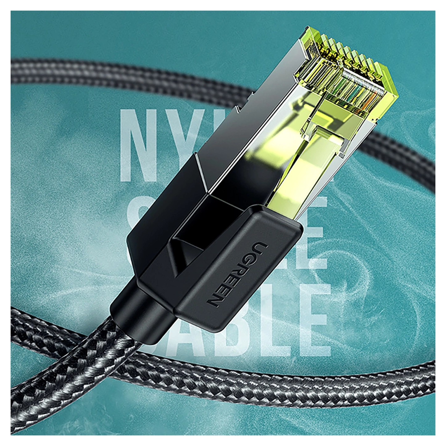 UGREEN Cat 7 Pure Copper Ethernet Cable Braided (Black) - NW150