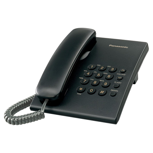 Panasonic KX-TS500FX Integrated Corded Telephone, Black