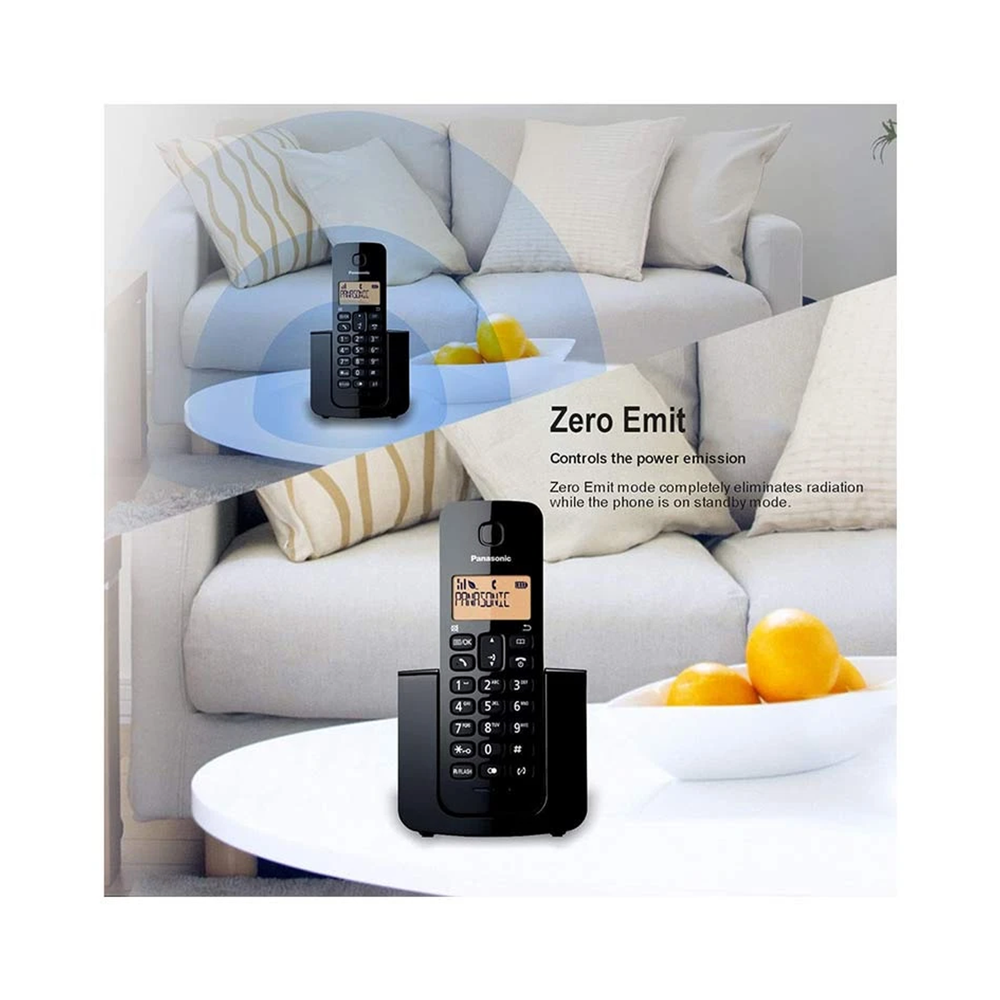 Panasonic KX-TGB110 - Cordless Telephone - Black
